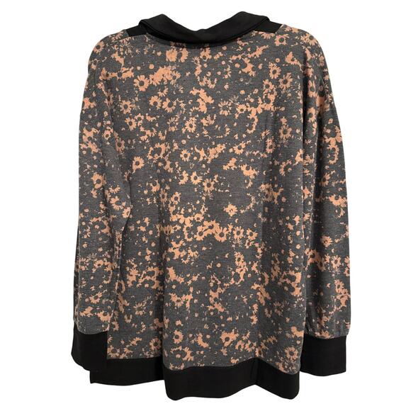 Cuddl Duds New Women's Cottagecore Retro Floral Lounge Comfy 1/2 Zip Pullover M - Picture 2 of 12